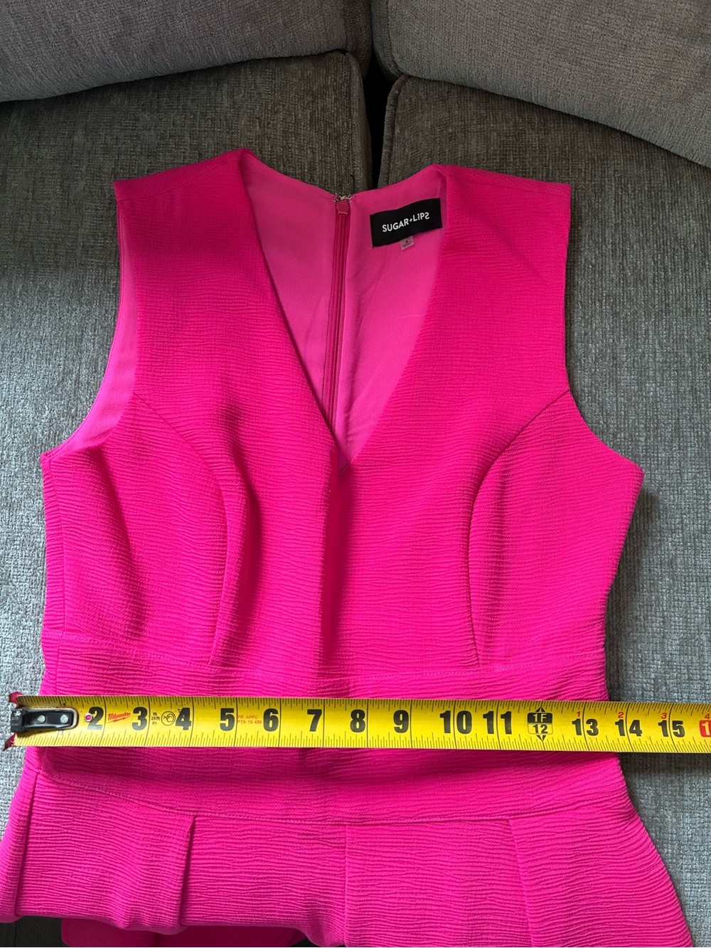 Sugarlips Hot Pink V-Neck Wide-Leg Jumpsuit size:S - Picture 8 of 12
